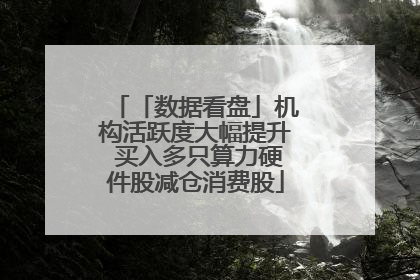 「数据看盘」机构活跃度大幅提升 买入多只算力硬件股减仓消费股