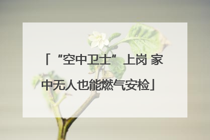 “空中卫士”上岗 家中无人也能燃气安检