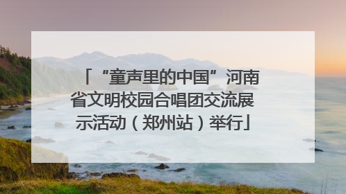 “童声里的中国”河南省文明校园合唱团交流展示活动（郑州站）举行