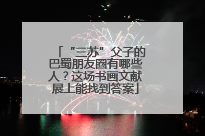 “三苏”父子的巴蜀朋友圈有哪些人？这场书画文献展上能找到答案