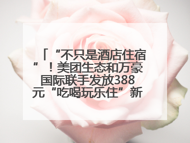 “不只是酒店住宿”！美团生态和万豪国际联手发放388元“吃喝玩乐住”新会员礼包