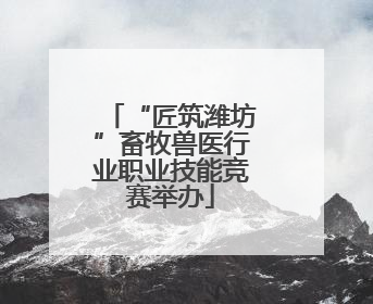 “匠筑潍坊”畜牧兽医行业职业技能竞赛举办