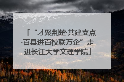 “才聚荆楚·共建支点·百县进百校联万企”走进长江大学文理学院