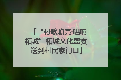 “村歌嘹亮·唱响柘城”柘城文化盛宴送到村民家门口