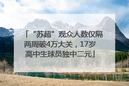 “苏超”观众人数仅隔两周破4万大关，17岁高中生球员独中二元