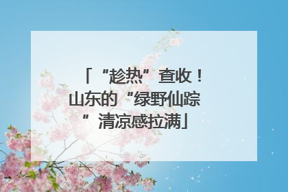 “趁热”查收！山东的“绿野仙踪”清凉感拉满