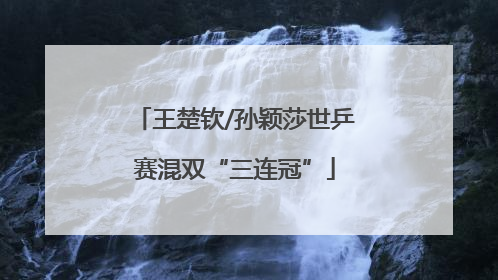 王楚钦/孙颖莎世乒赛混双“三连冠”