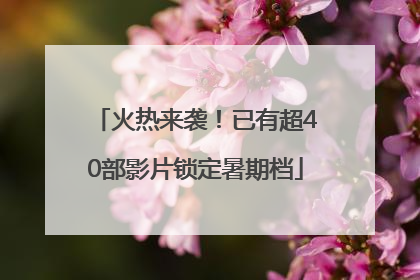 火热来袭！已有超40部影片锁定暑期档