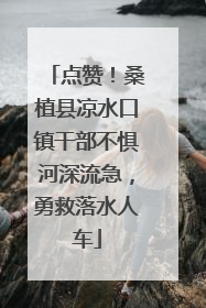 点赞！桑植县凉水口镇干部不惧河深流急，勇救落水人车