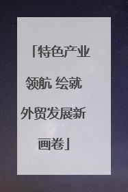 特色产业领航 绘就外贸发展新画卷