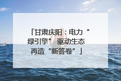 甘肃庆阳：电力“绿引擎” 驱动生态再造“新答卷”