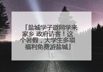 盐城学子邀同学来家乡 政府请客！这个暑假，大学生多项福利免费游盐城