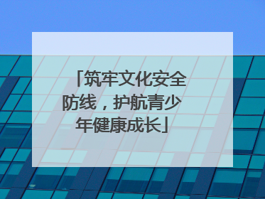 筑牢文化安全防线，护航青少年健康成长