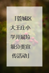 管城区大王庄小学开展垃圾分类宣传活动
