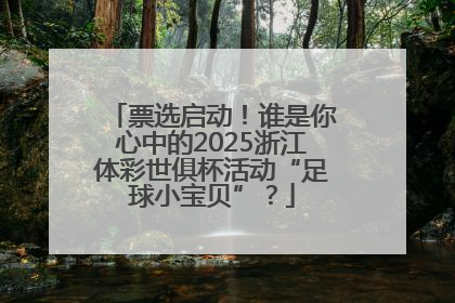 票选启动！谁是你心中的2025浙江体彩世俱杯活动“足球小宝贝”？