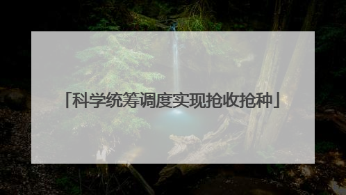 科学统筹调度实现抢收抢种