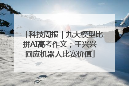 科技周报｜九大模型比拼AI高考作文；王兴兴回应机器人比赛价值