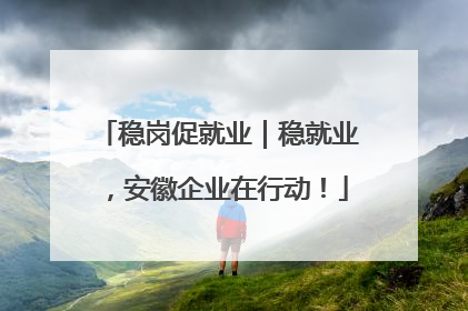 稳岗促就业｜稳就业，安徽企业在行动！