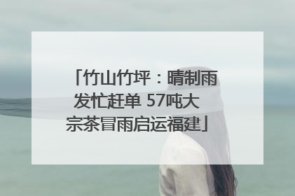 竹山竹坪：晴制雨发忙赶单 57吨大宗茶冒雨启运福建