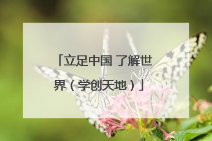 立足中国 了解世界（学创天地）