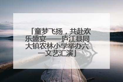 童梦飞扬，共赴欢乐盛宴——庐江县同大镇农林小学举办六一文艺汇演