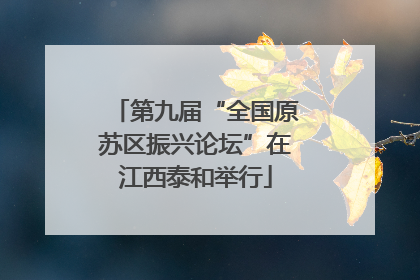 第九届“全国原苏区振兴论坛”在江西泰和举行