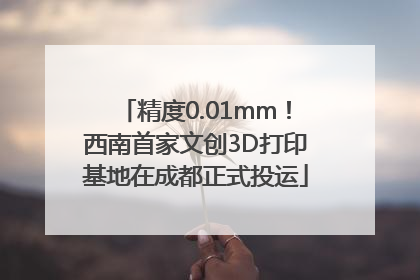 精度0.01mm！西南首家文创3D打印基地在成都正式投运