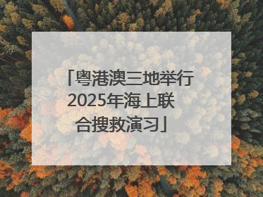 粤港澳三地举行2025年海上联合搜救演习