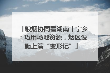 粮烟协同看湖南丨宁乡：巧用场地资源，烟区设施上演“变形记”