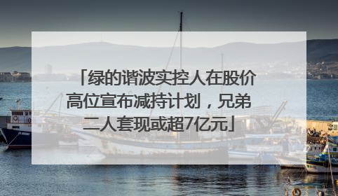 绿的谐波实控人在股价高位宣布减持计划，兄弟二人套现或超7亿元