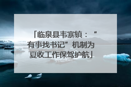 临泉县韦寨镇：“有事找书记”机制为夏收工作保驾护航