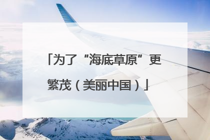 为了“海底草原”更繁茂（美丽中国）