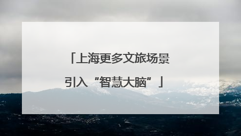 上海更多文旅场景引入“智慧大脑”
