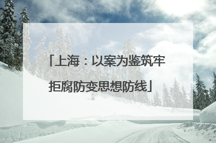 上海：以案为鉴筑牢拒腐防变思想防线