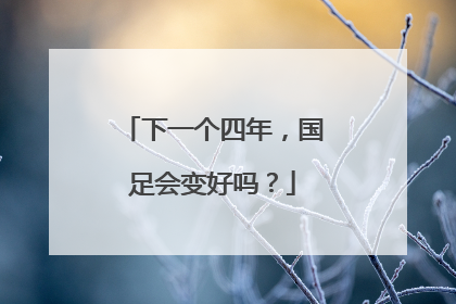 下一个四年，国足会变好吗？