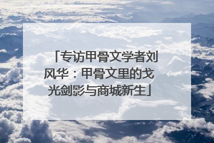 专访甲骨文学者刘风华：甲骨文里的戈光剑影与商城新生