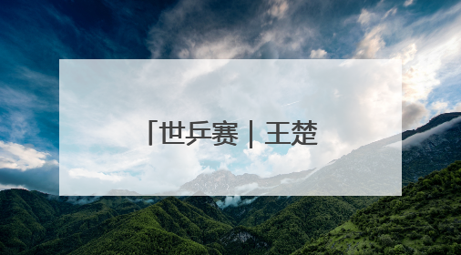 世乒赛｜王楚钦/孙颖莎晋级混双决赛