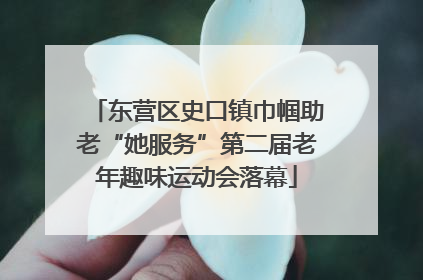 东营区史口镇巾帼助老“她服务”第二届老年趣味运动会落幕
