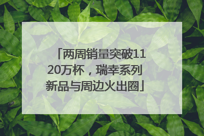 两周销量突破1120万杯，瑞幸系列新品与周边火出圈