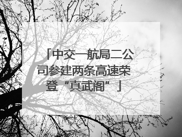 中交一航局二公司参建两条高速荣登“真武阁”