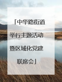 中华路街道举行主题活动暨区域化党建联席会