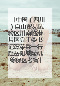中国（四川）自由贸易试验区川南临港片区党工委书记谭荣兵一行赴岳阳城陵矶综保区考察