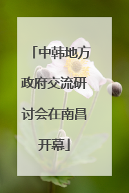 中韩地方政府交流研讨会在南昌开幕