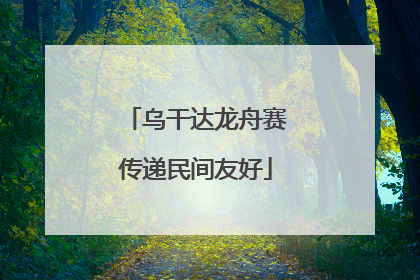 乌干达龙舟赛传递民间友好