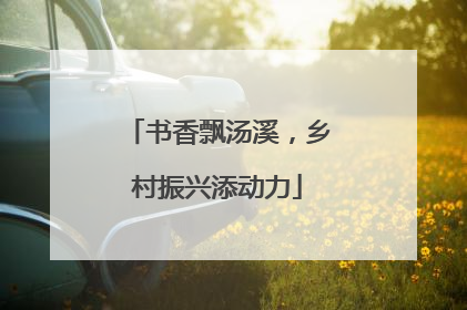 书香飘汤溪，乡村振兴添动力