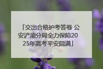 交出合格护考答卷 公安浐灞分局全力保障2025年高考平安圆满
