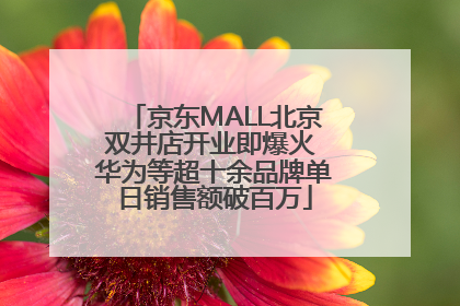 京东MALL北京双井店开业即爆火 华为等超十余品牌单日销售额破百万