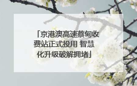 京港澳高速蔡甸收费站正式投用 智慧化升级破解拥堵