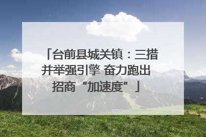 台前县城关镇：三措并举强引擎 奋力跑出招商“加速度”