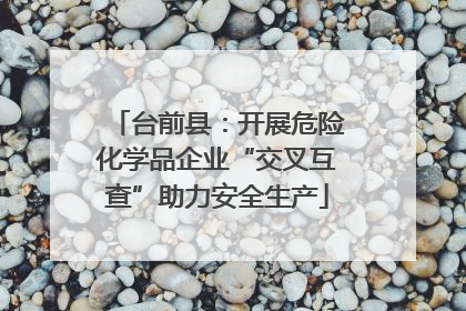 台前县：开展危险化学品企业“交叉互查”助力安全生产